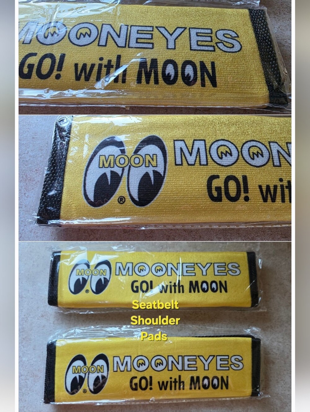 2 Mooneyes Moon Eyes Seat Belt Shoulder Pads Covers Universal Fitment